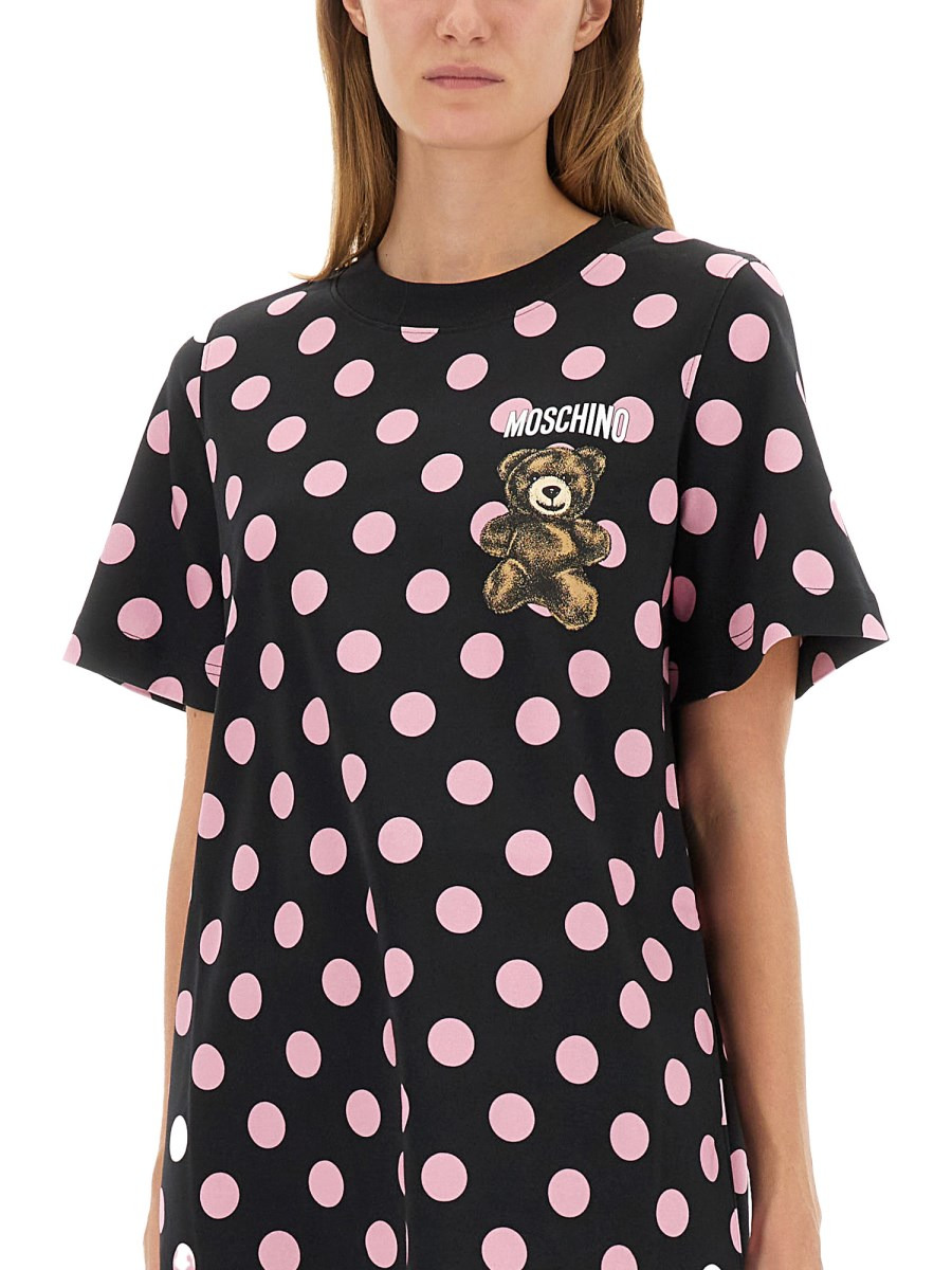 "TEDDY POLKA DOTS" SHORT DRESS - 2
