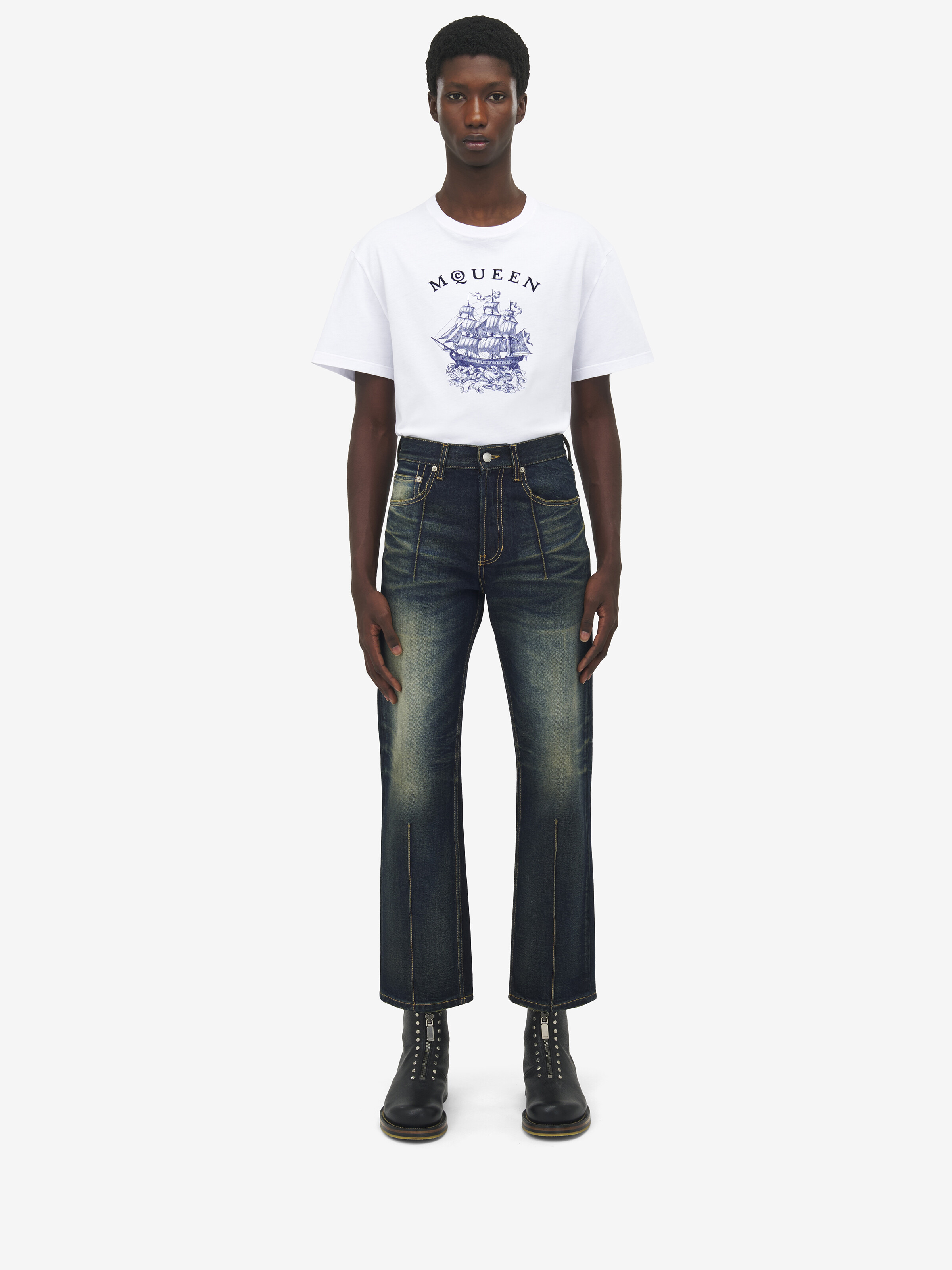 Darted Denim Jeans - 3