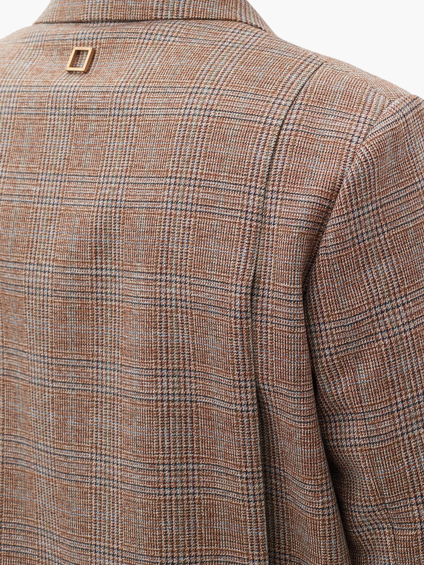 Double-breasted houndstooth-wool jacket - 4