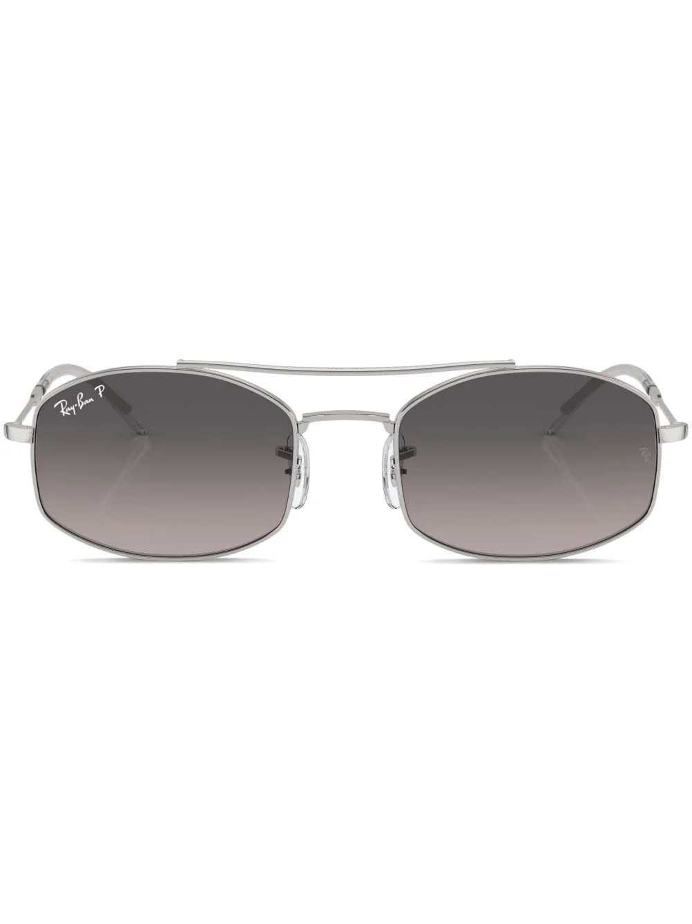 logo-print rectangle-frame sunglasses - 1