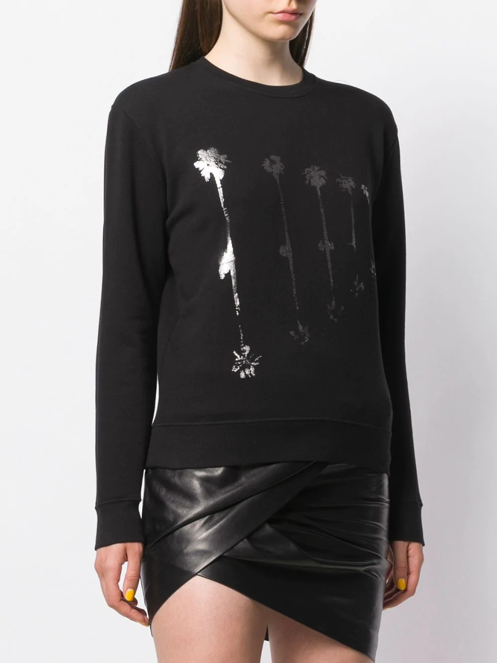 palm tree print sweatshirt - 3