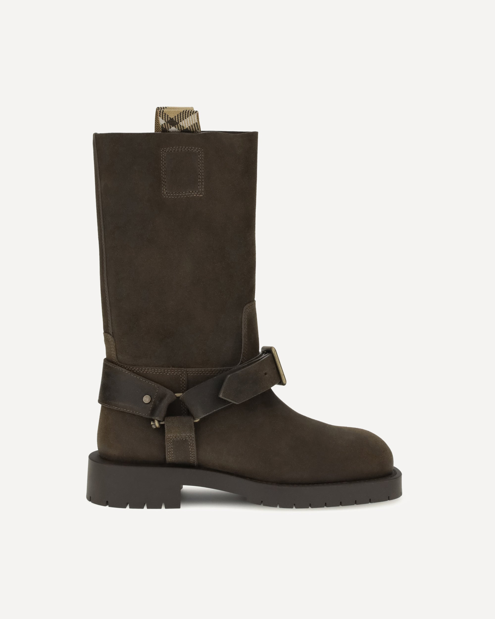 Suede Saddle Ankle Boots - 1