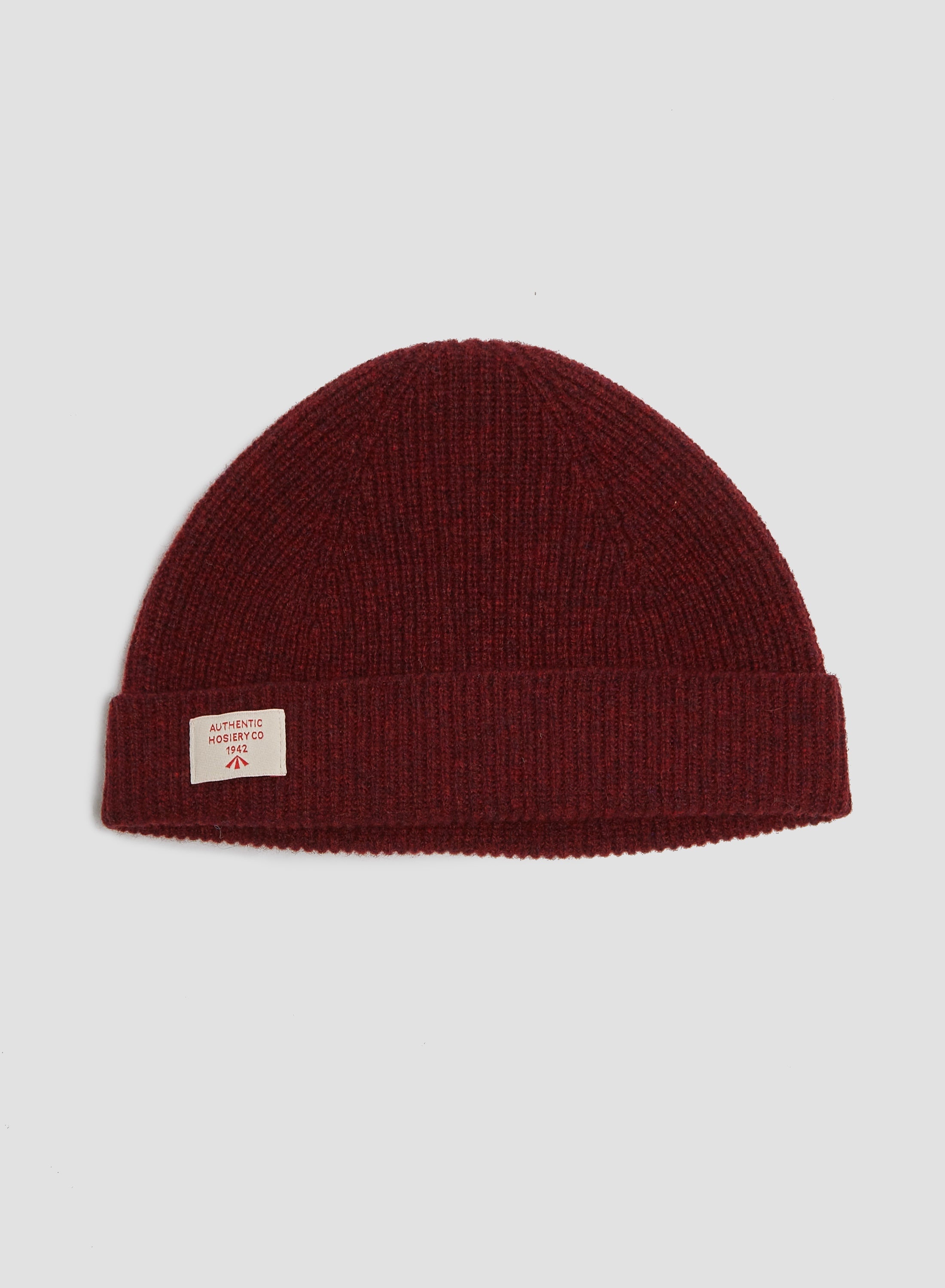 Lambswool Beanie in Red Velvet - 1