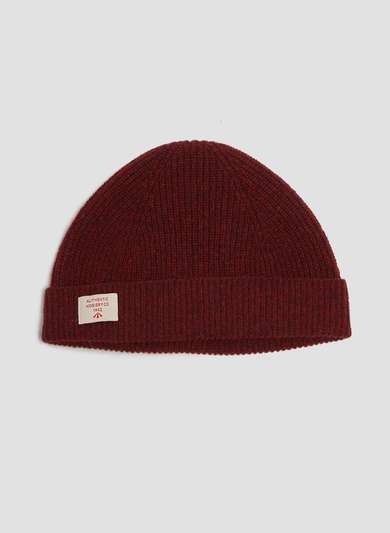 Lambswool Beanie in Red Velvet 1