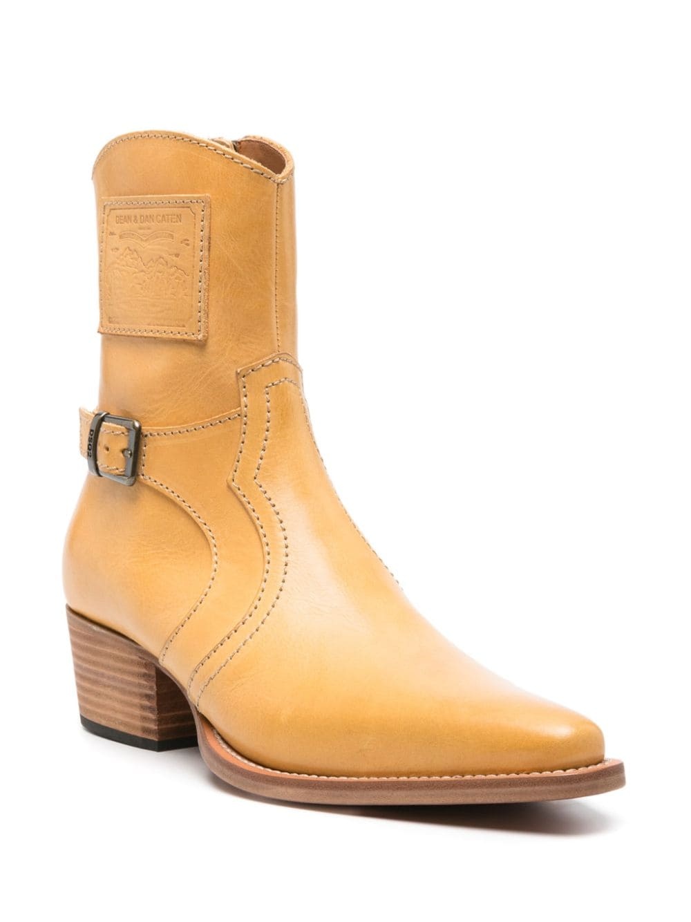 60mm leather ankle boots - 2