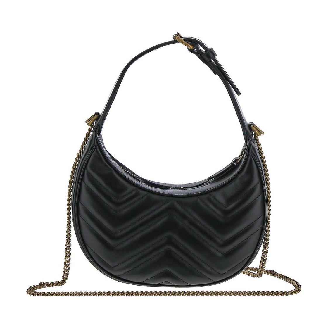 (WMNS) Gucci GG Marmont Half-Moon-Shaped Mini Bag 'Nero' 699514-DTDHT-1000 - 3