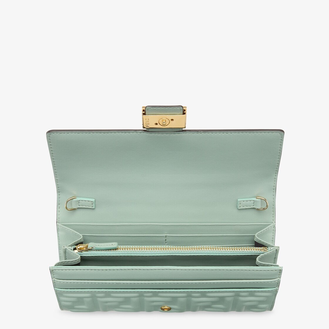 Mint green nappa leather wallet - 4