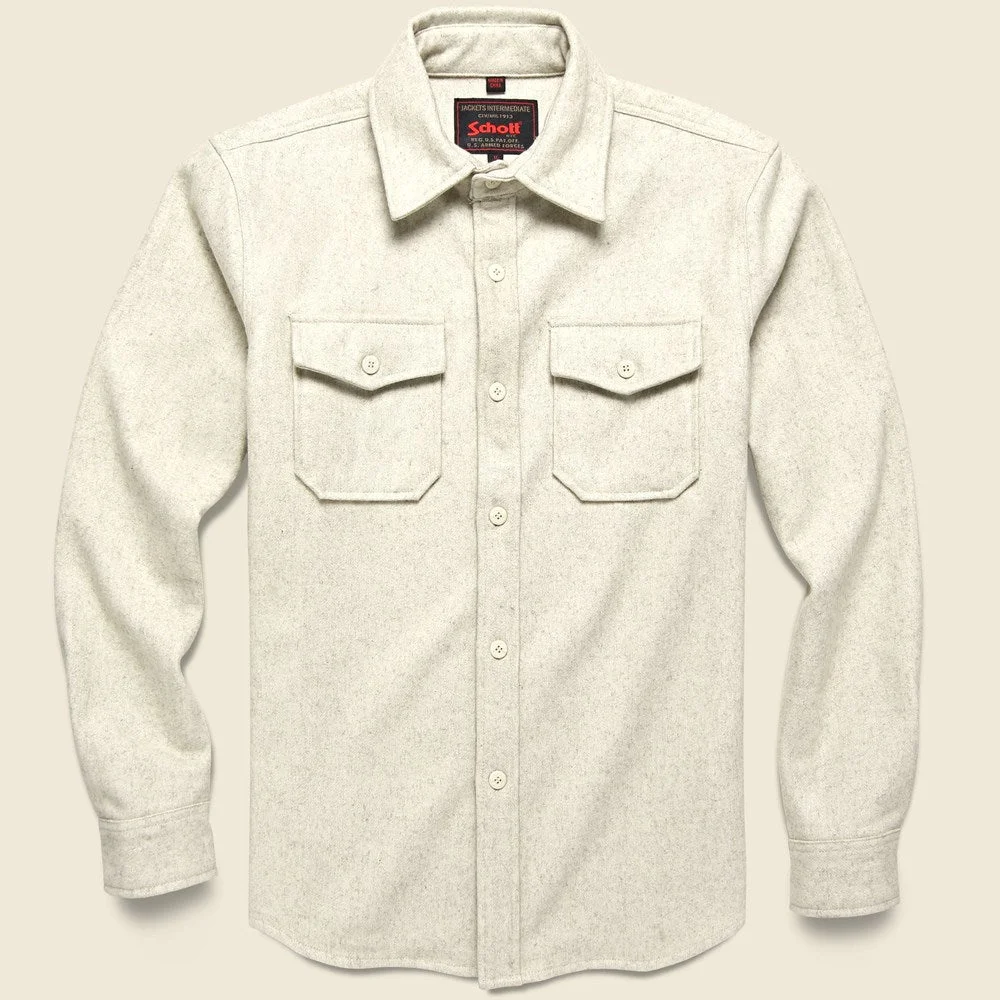 CPO Wool Shirt - Oatmeal - 1