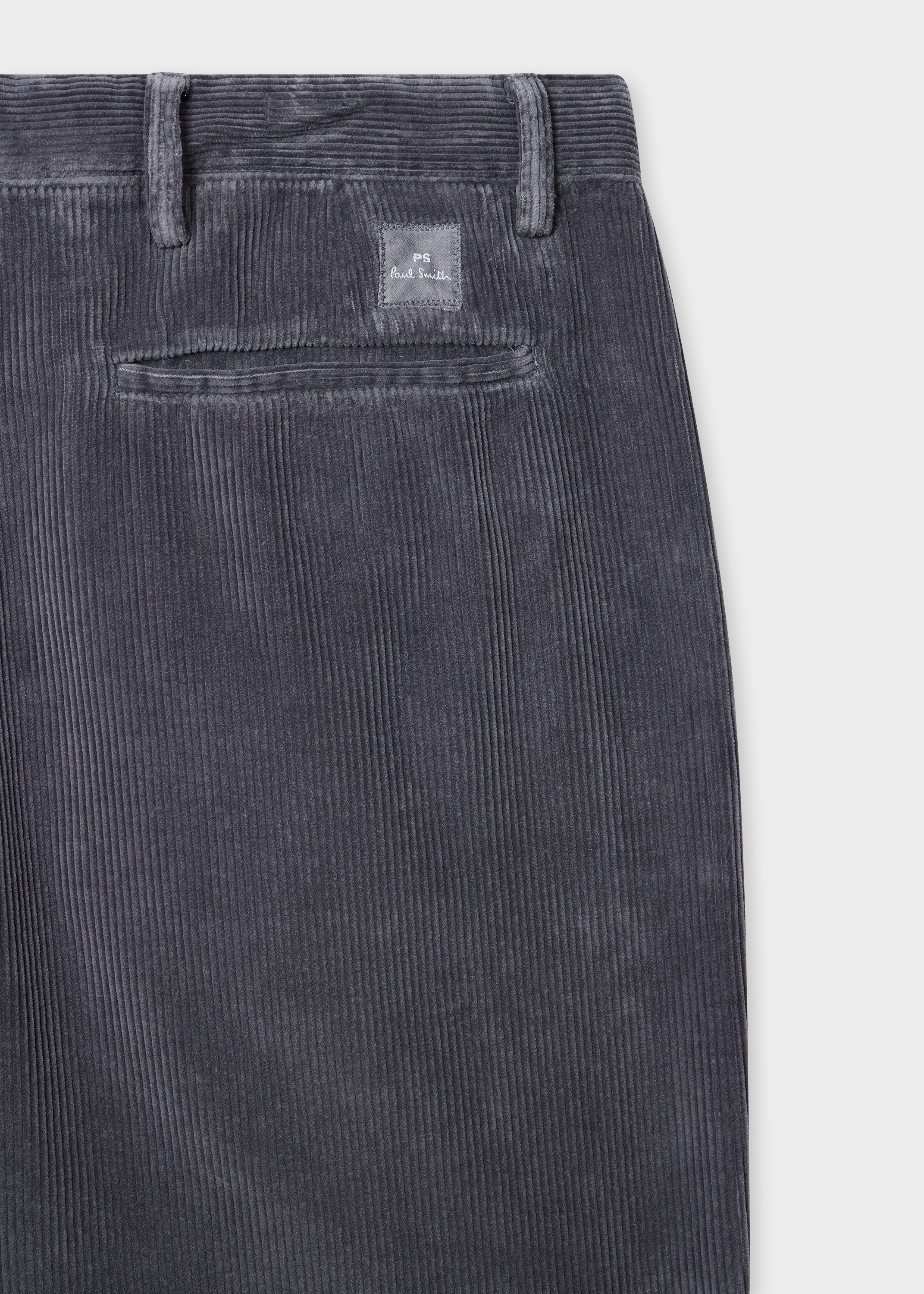 Grey Pleated Corduroy Trousers - 2