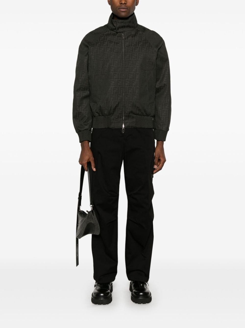 FF-jacquard bomber jacket - 2