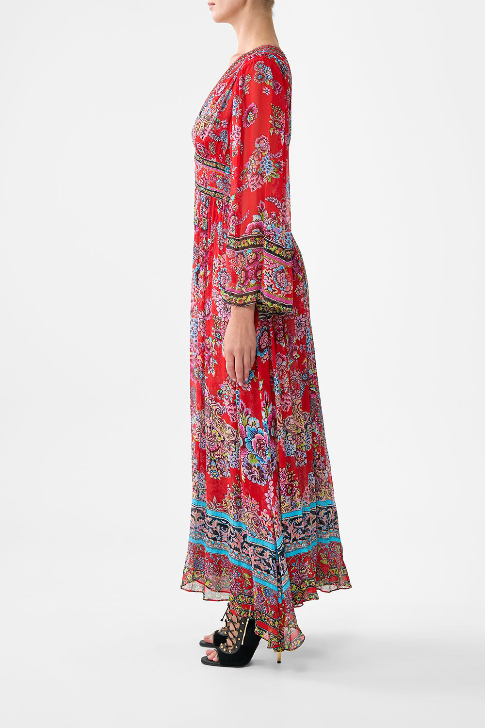 HARDWARE DETAIL LONG SLEEVE DRESS - 4