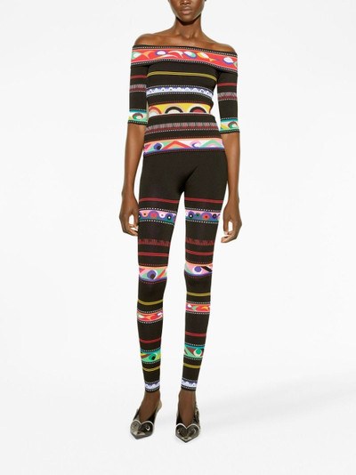 PUCCI abstract-print stirrup leggings outlook