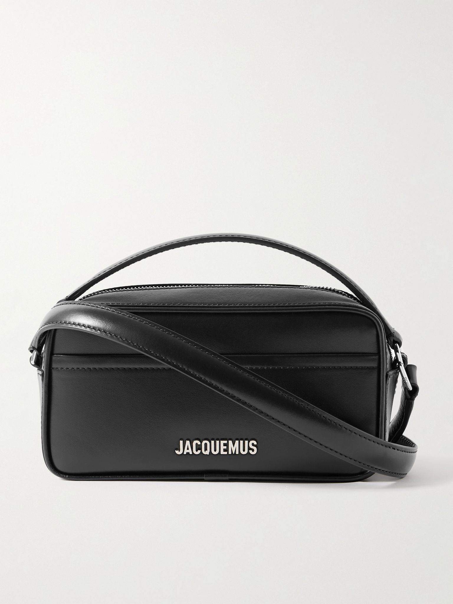 Le Baneto Leather Messenger Bag Black - 1