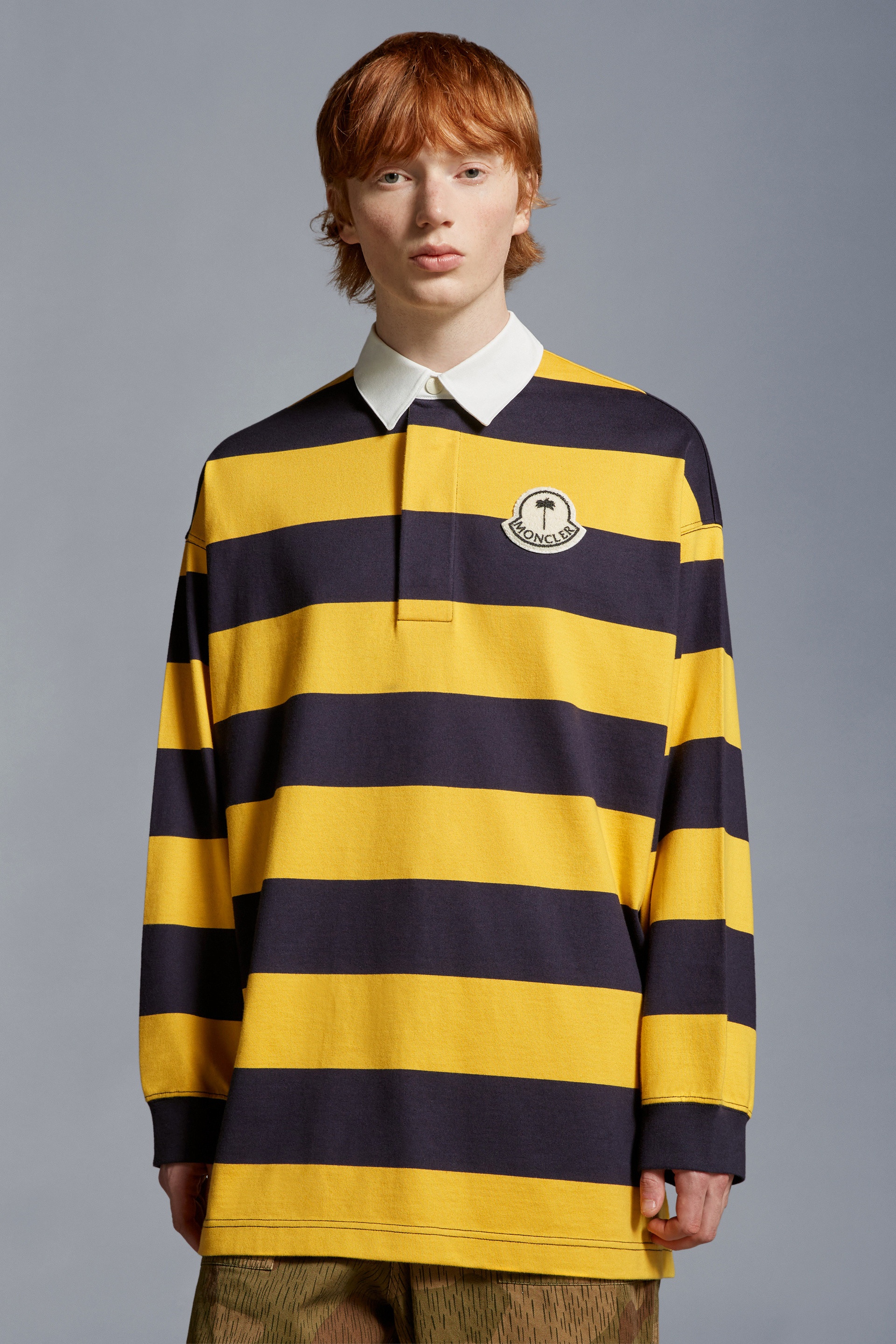 Striped Long Sleeve Polo Shirt - 3