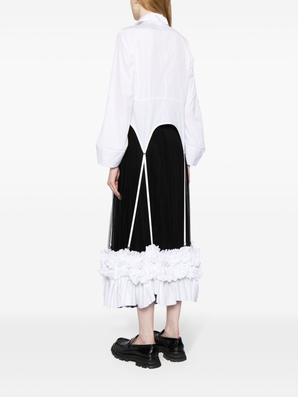 ruffled cotton garter shirt - 4