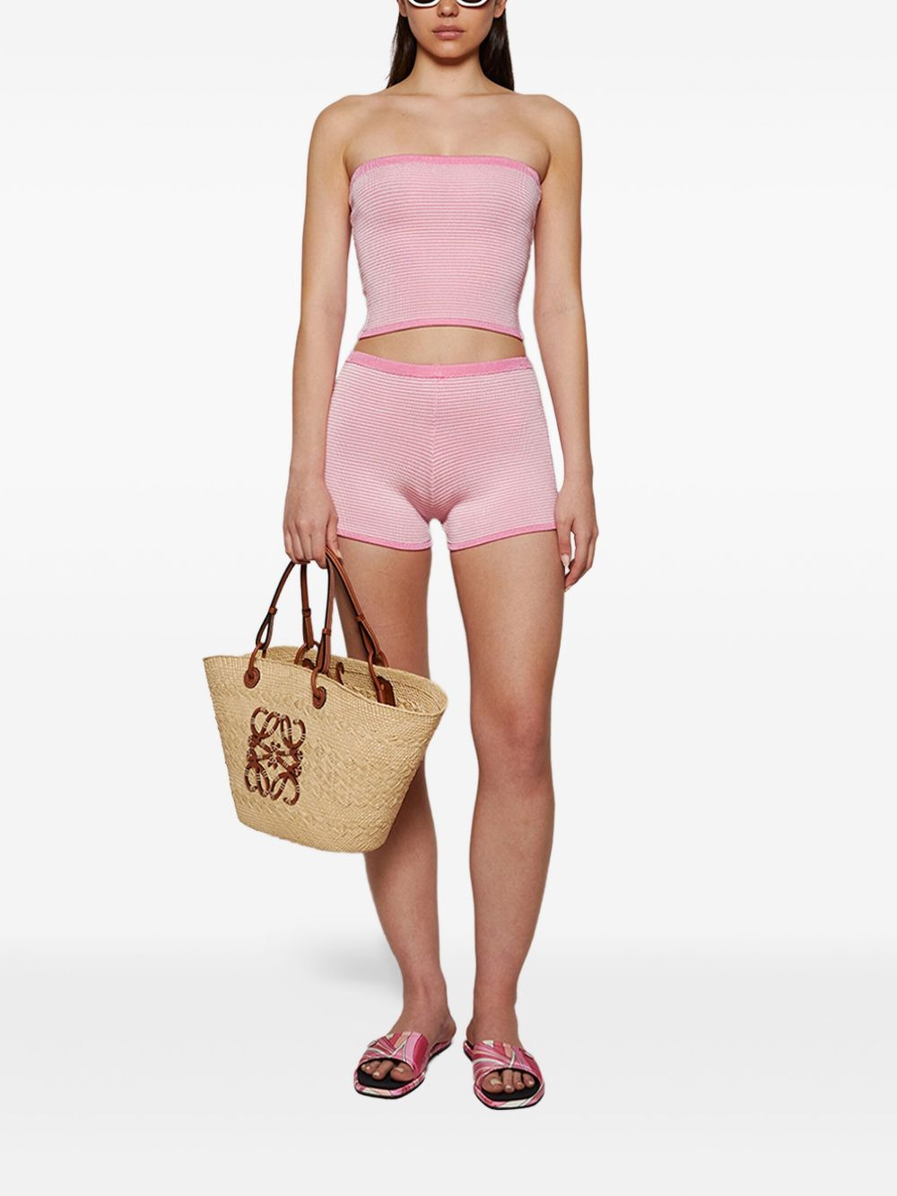 micro-stripe tube top - 2