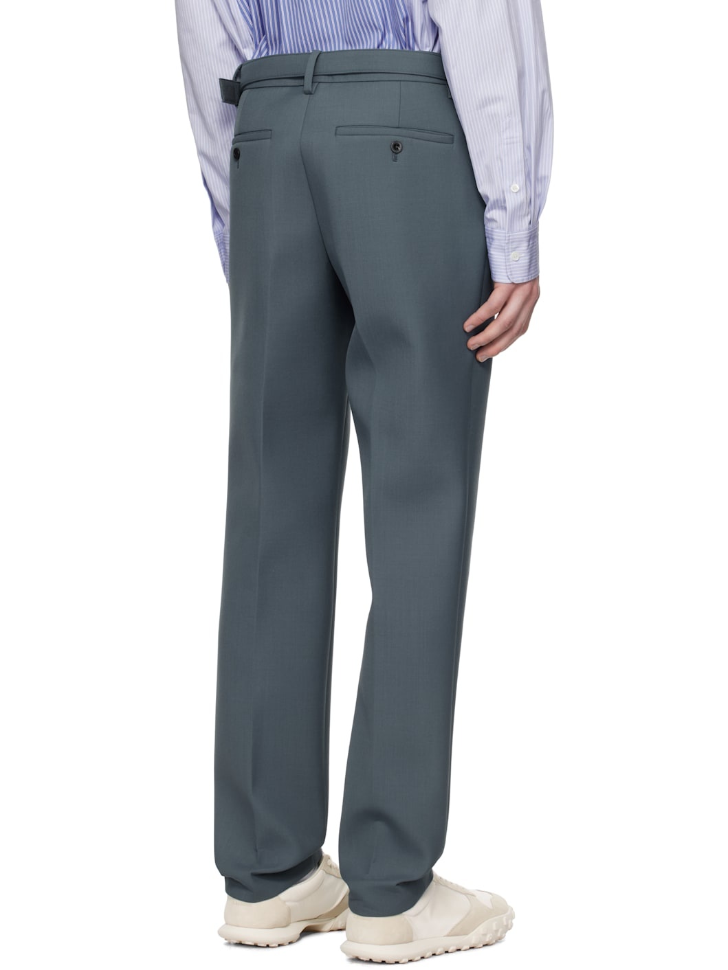 Blue Suiting Bonding Trousers - 3