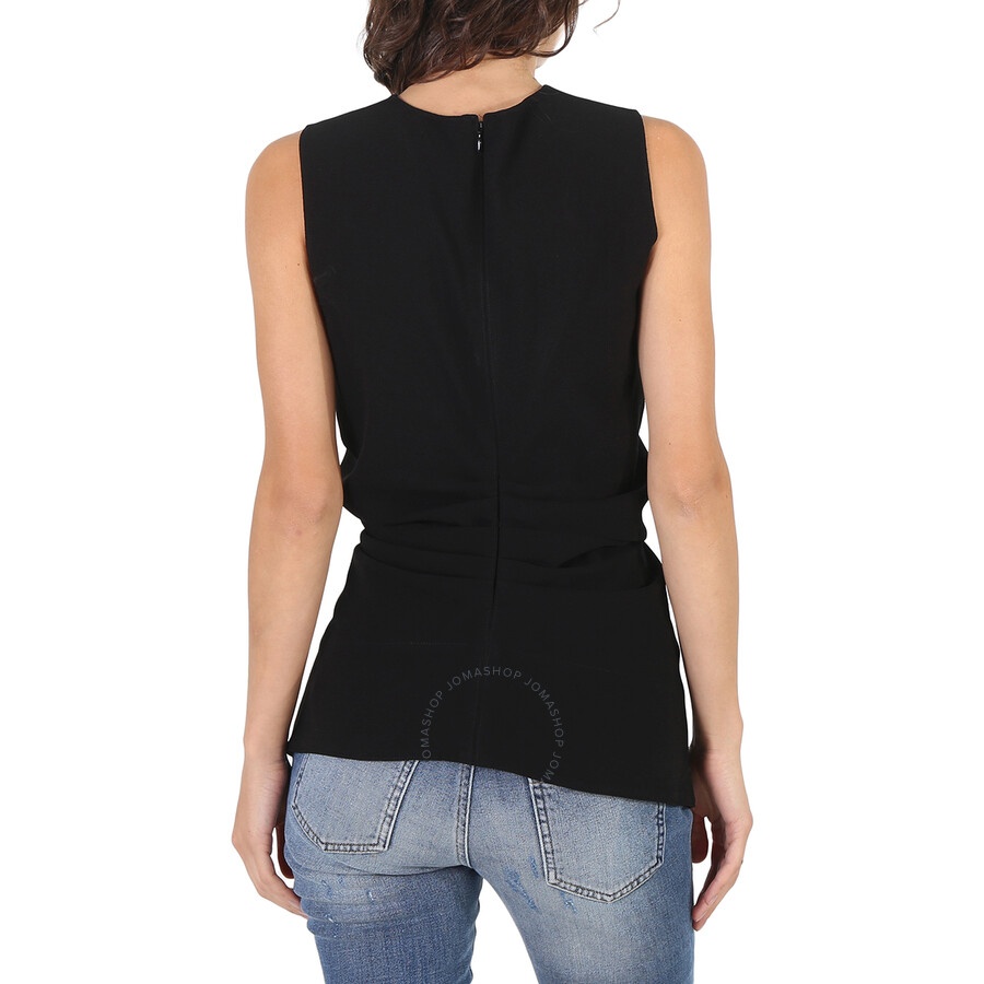 Proenza Schouler Ladies Black Textured Crepe Sleeveless Top, Brand Size 0 - 5