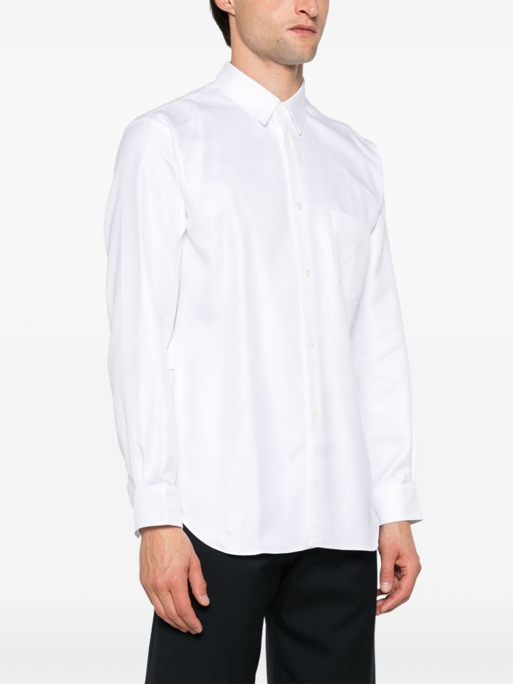 patterned-jacquard shirt - 3
