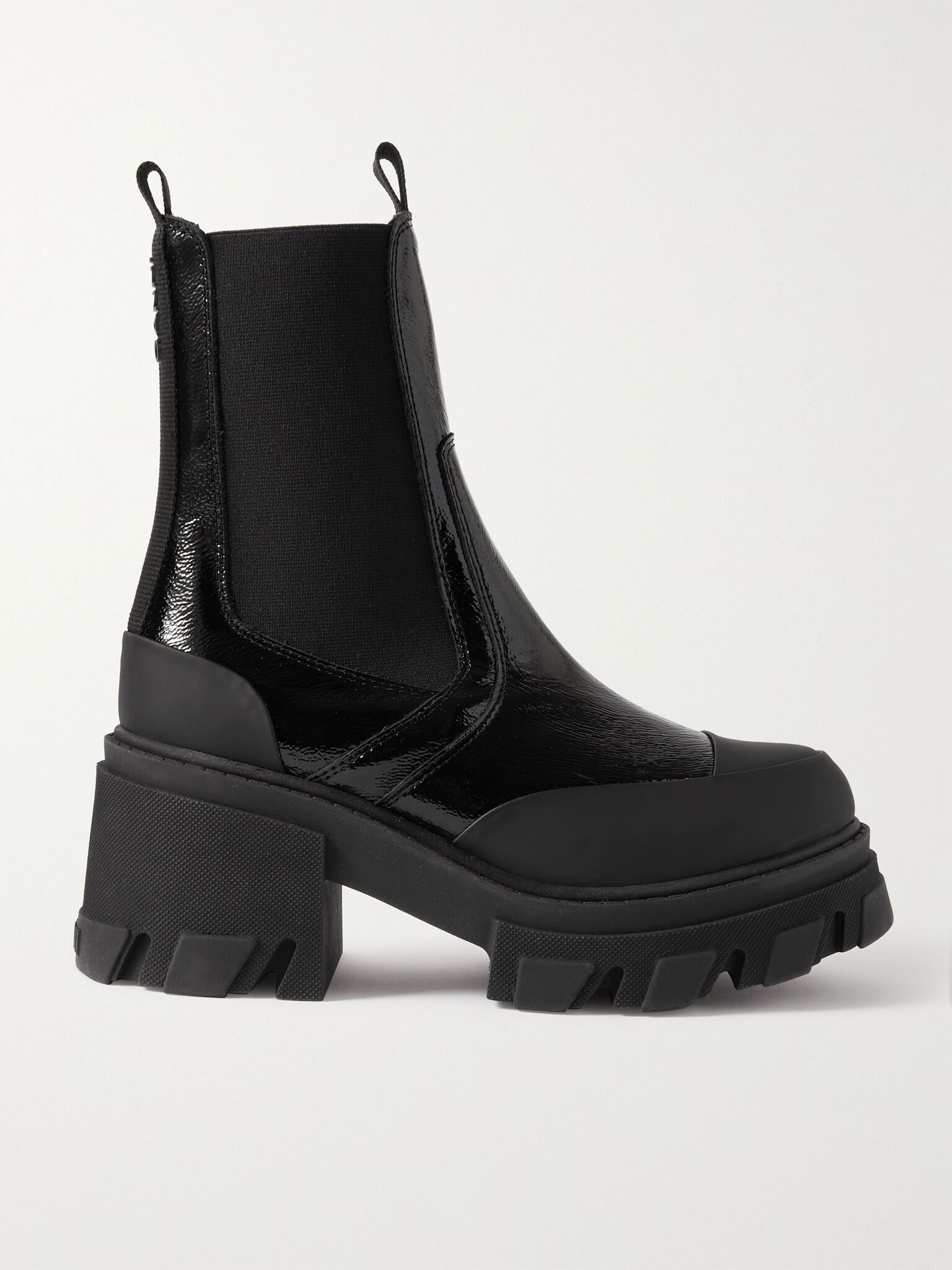 Patent-leather platform Chelsea boots Black - 1