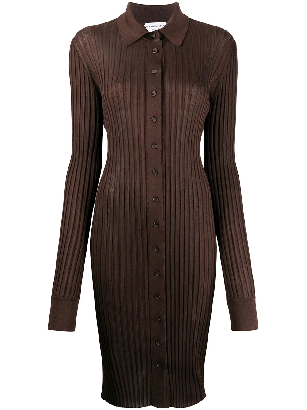 ribbed silk dress - 1