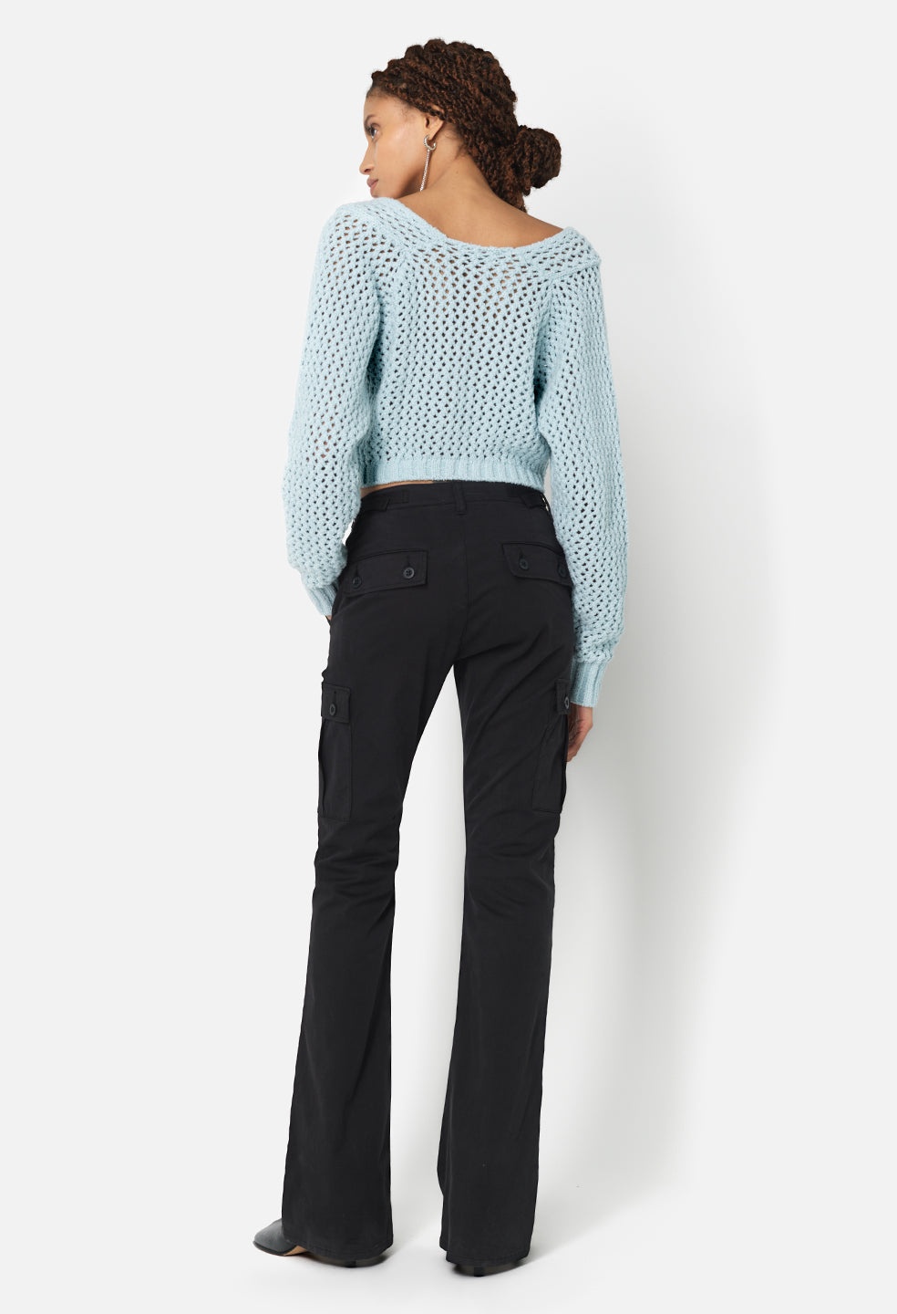 FOAM BOUCLE CROPPED SWEATER - 6