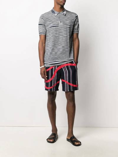 Missoni stripe print cotton polo shirt outlook