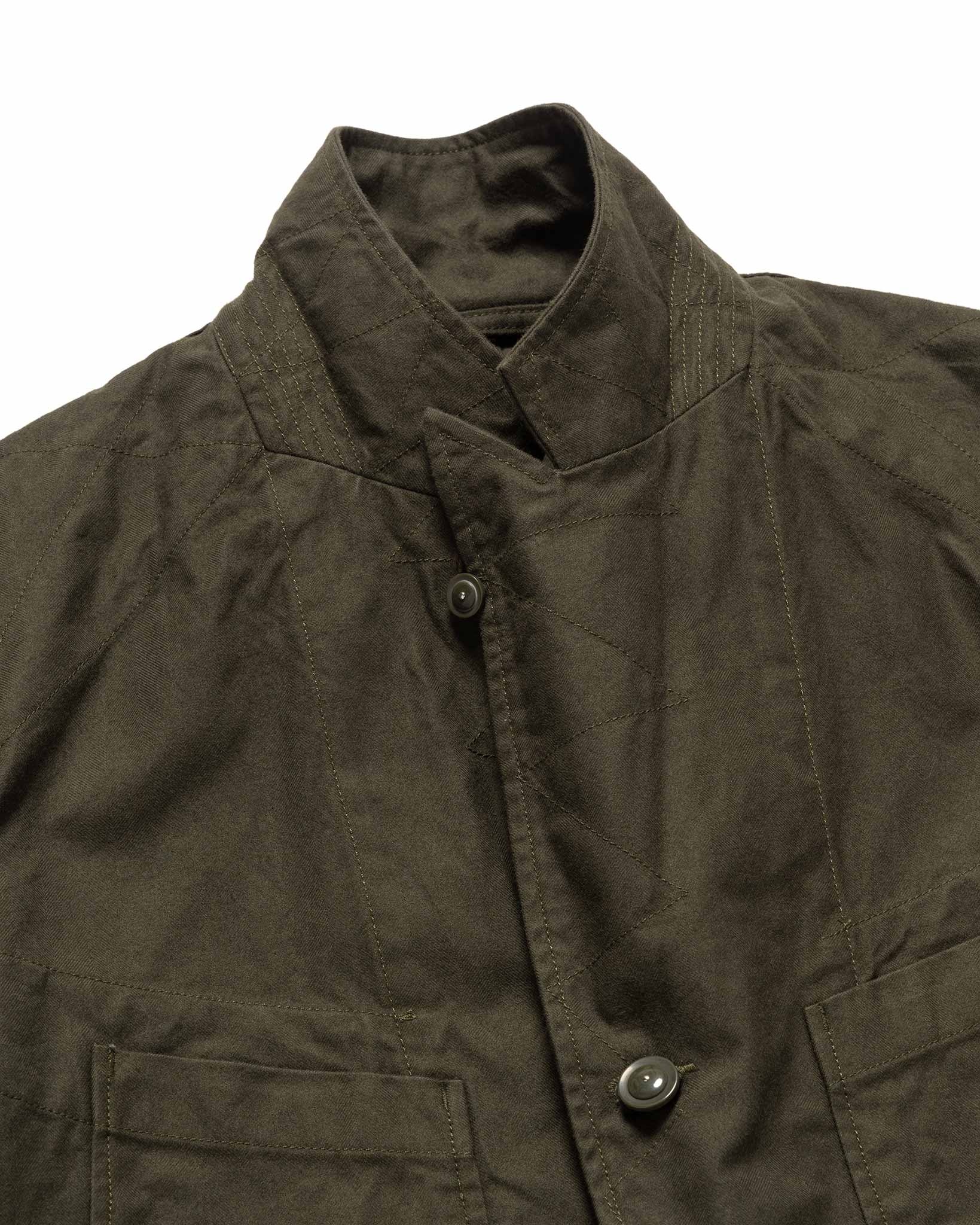 Bedford Jacket Brushed Cotton HB Olive - 5