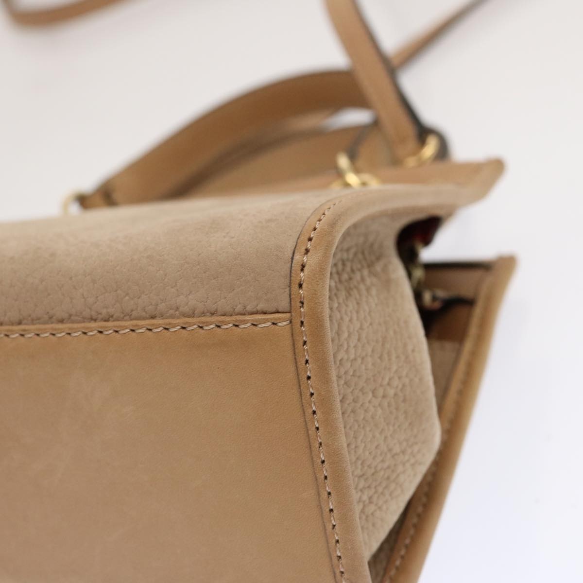 CELINE Hand Bag Leather Beige - 9