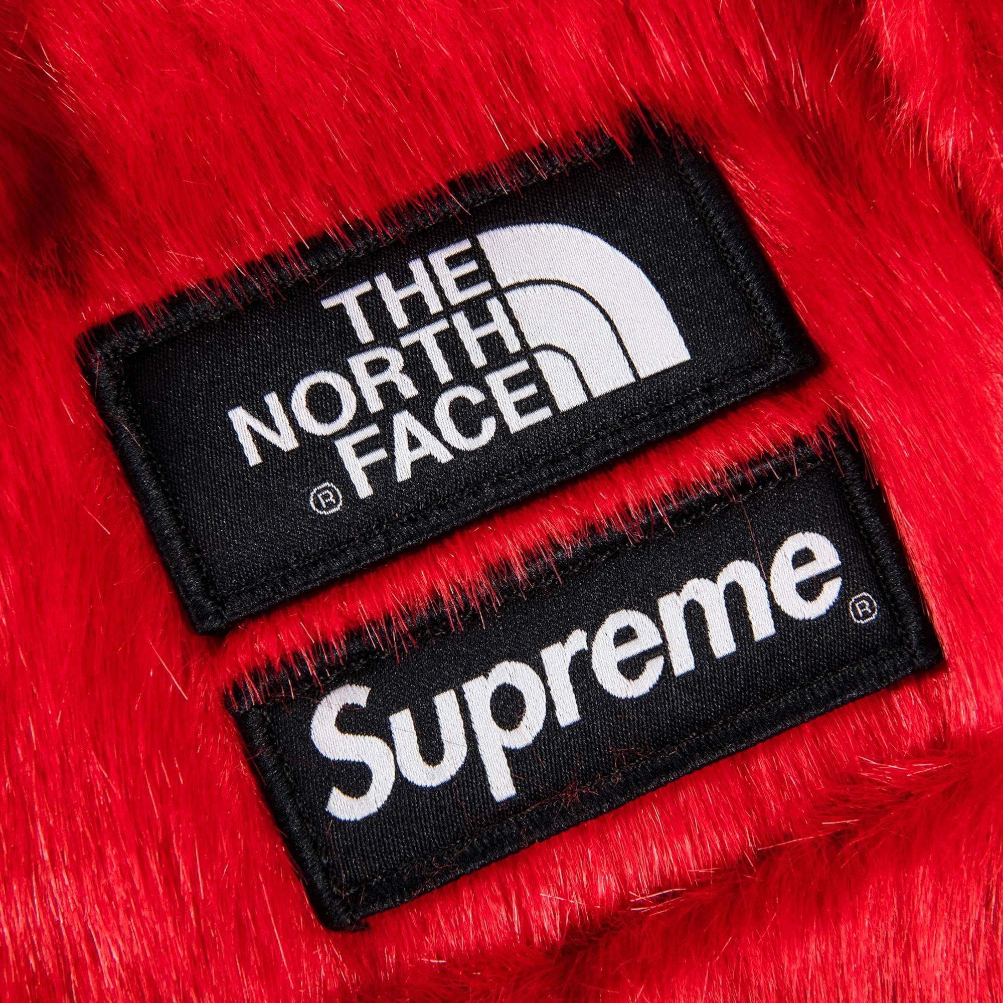 Supreme Supreme x The North Face Faux Fur Waist Bag 'Red' | REVERSIBLE