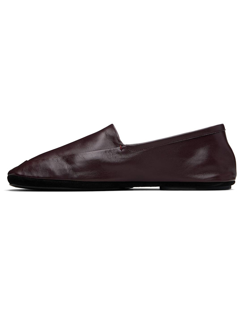 Lemaire Burgundy Indoor Slipper Loafers outlook