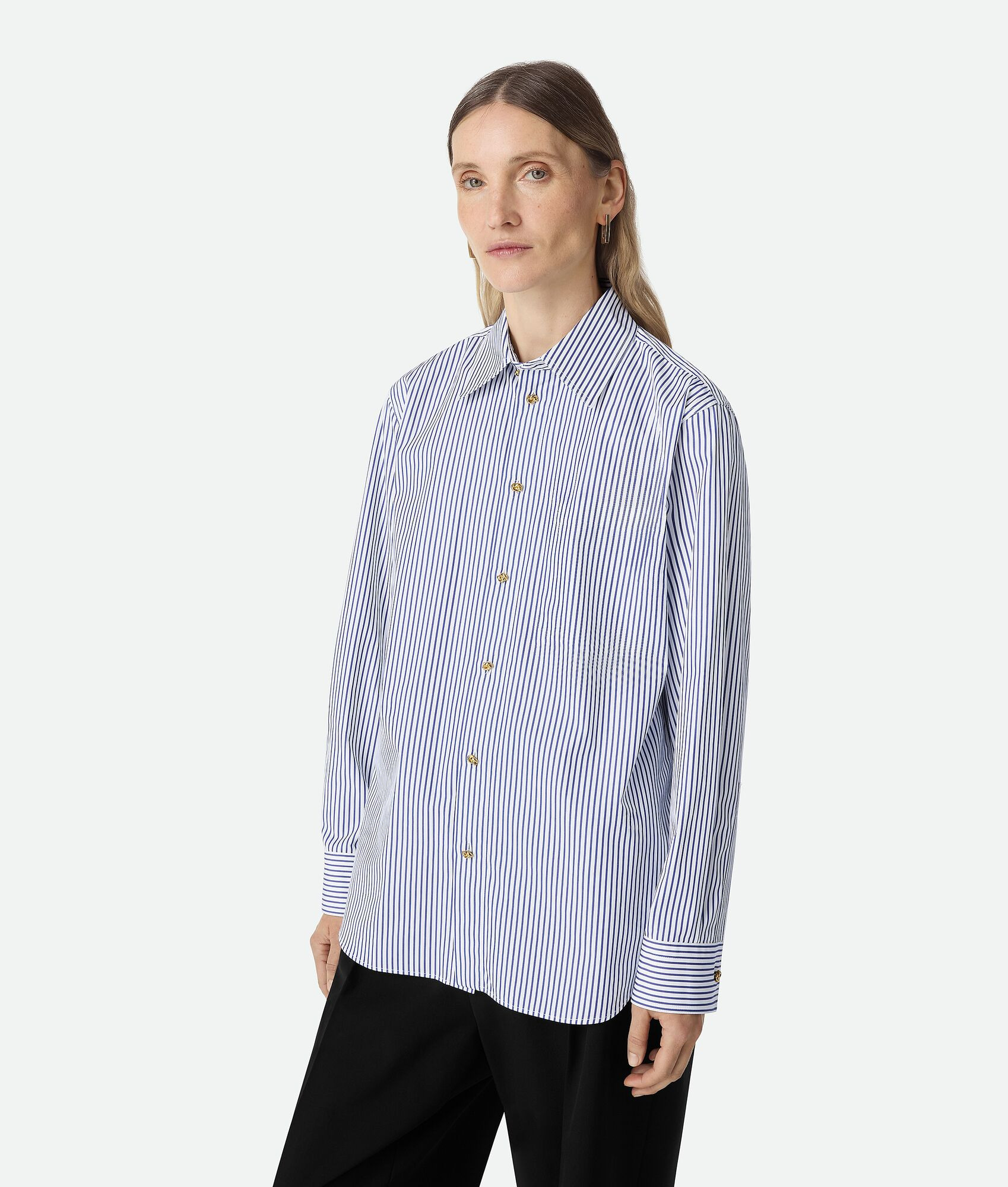 Pinstripe Cotton Poplin Shirt - 2