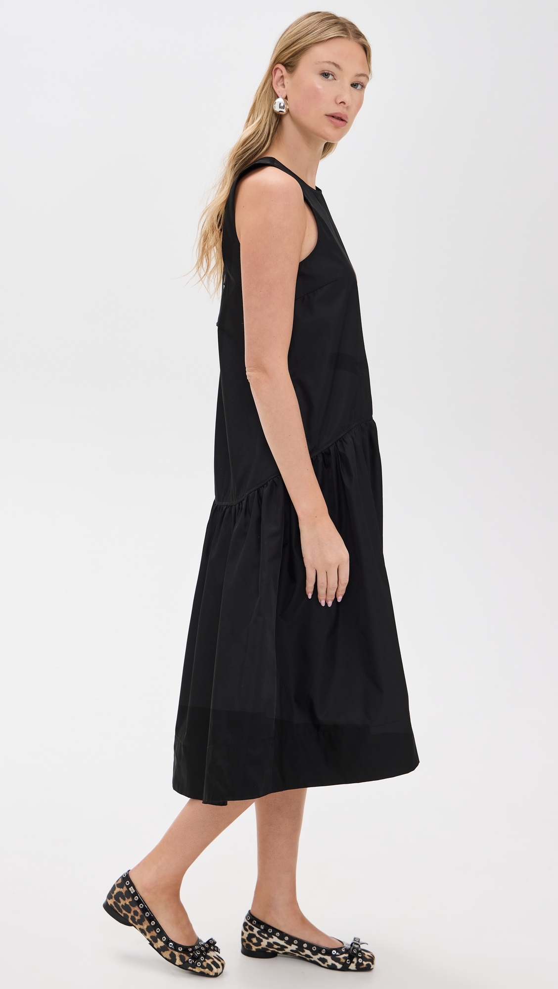 GANNI Duchesse Nylon Midi Dress | shopbop | REVERSIBLE