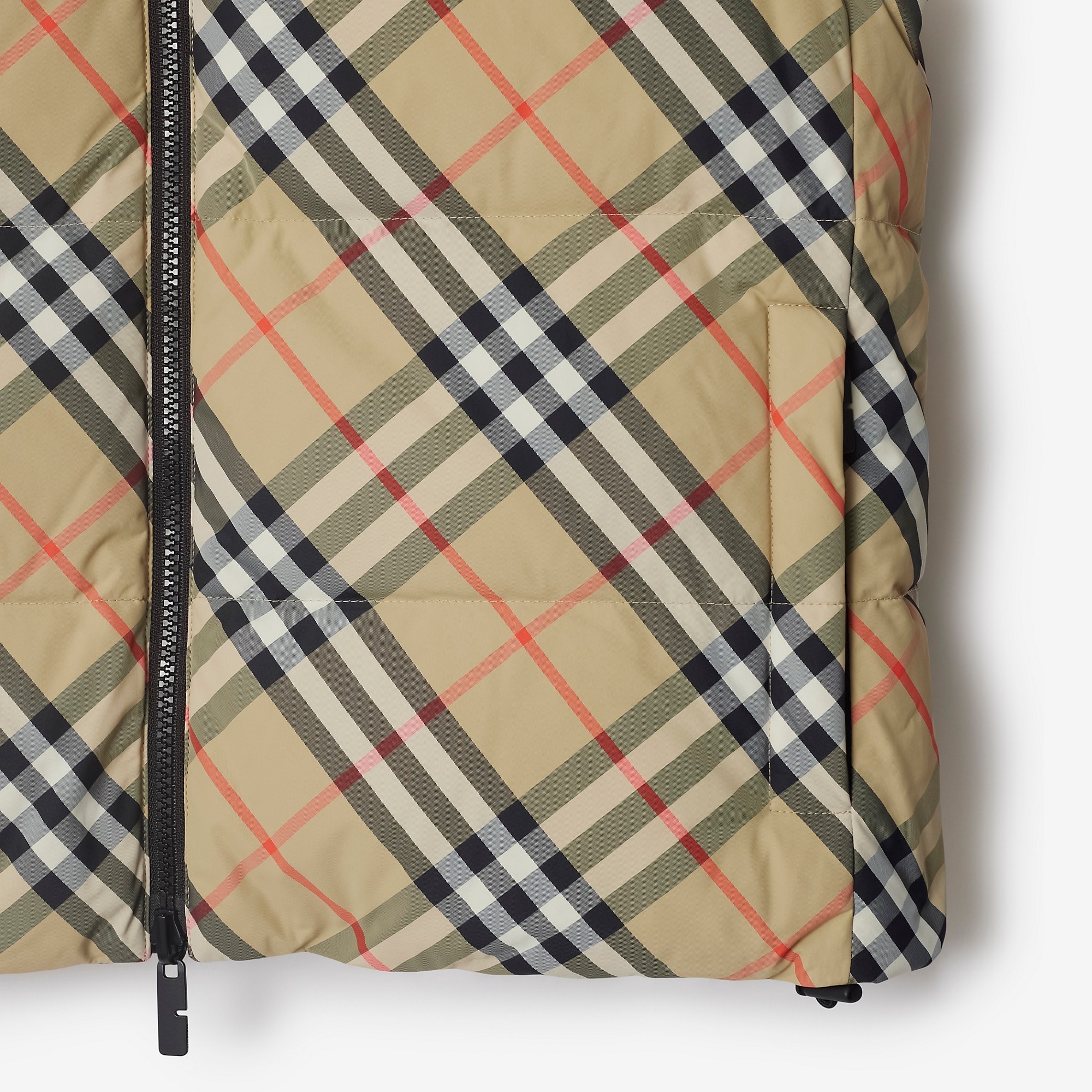 Reversible Check Nylon Puffer Gilet - 6