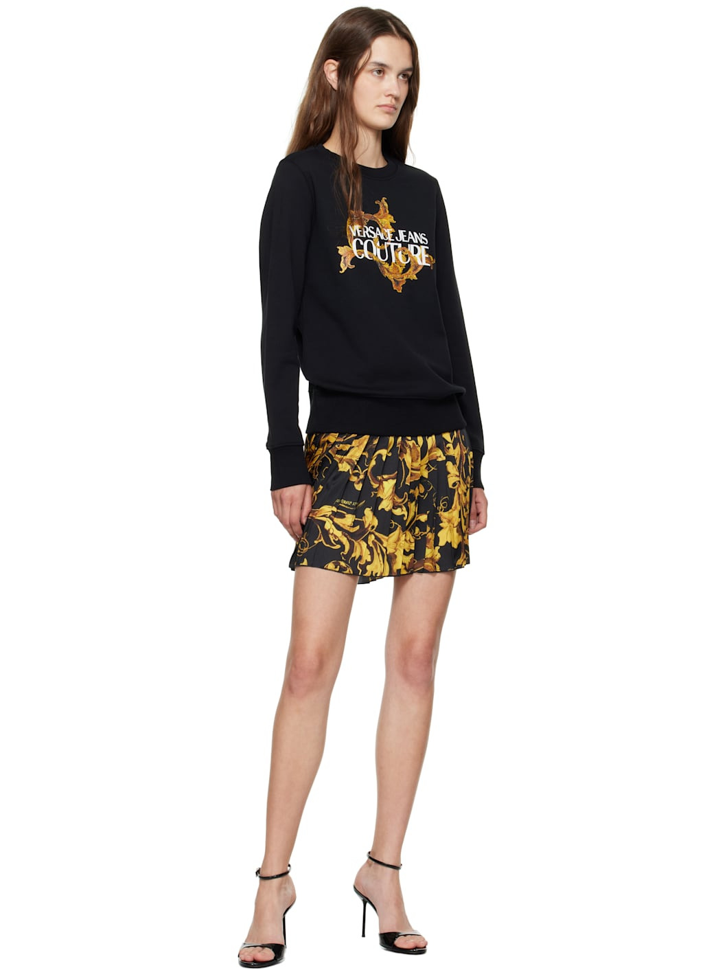 Black Screen-Printed Sweatshirt - 4