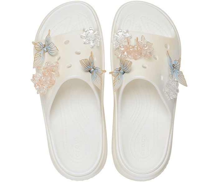 (WMNS) Crocs Stomp Slides 'White' 210180-100 - 4