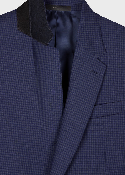 Paul Smith The Soho - Tailored-Fit Blue Gingham Wool Blazer outlook