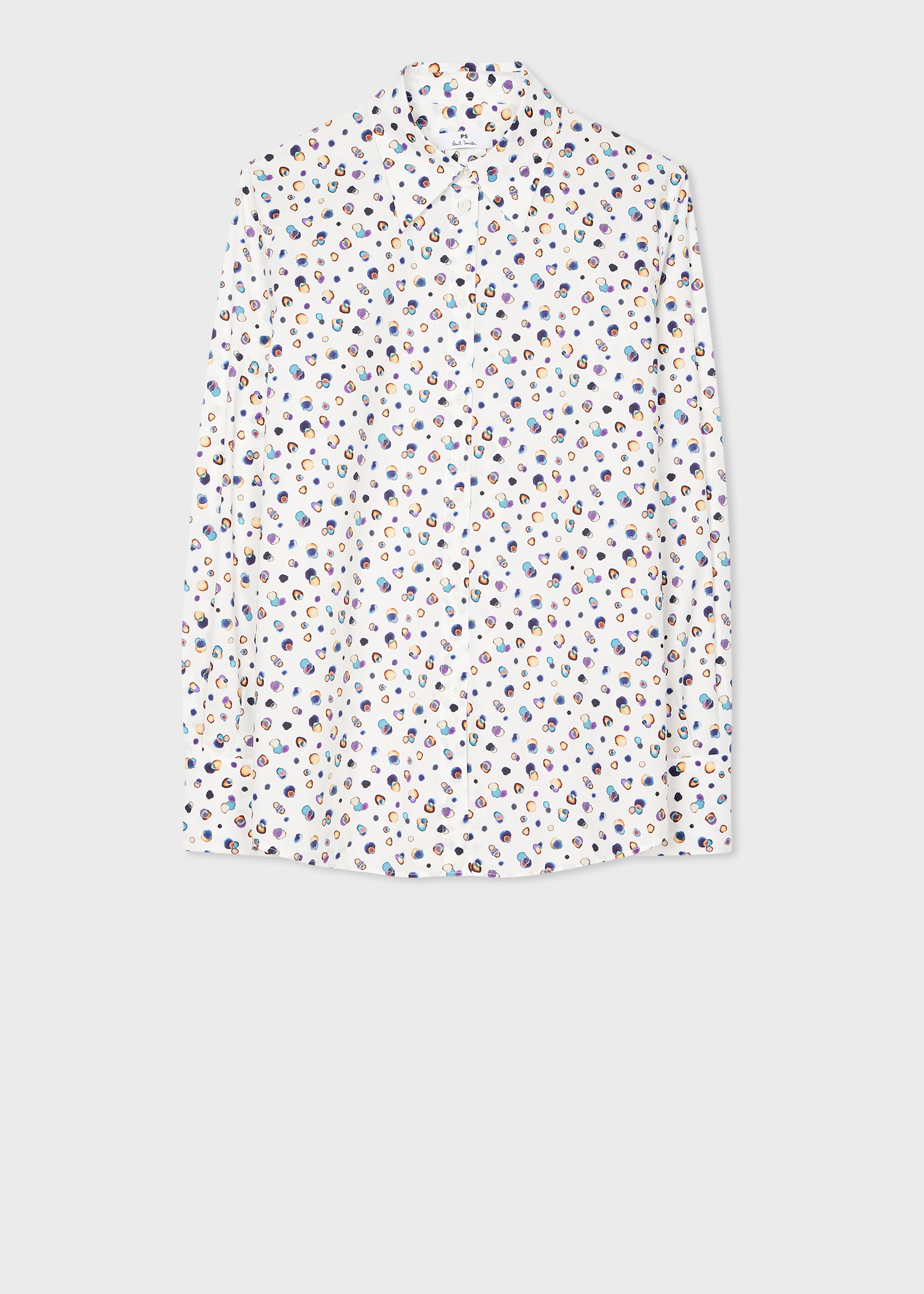 Women's 'Polar Lights' Spot Cotton Shirt - 1