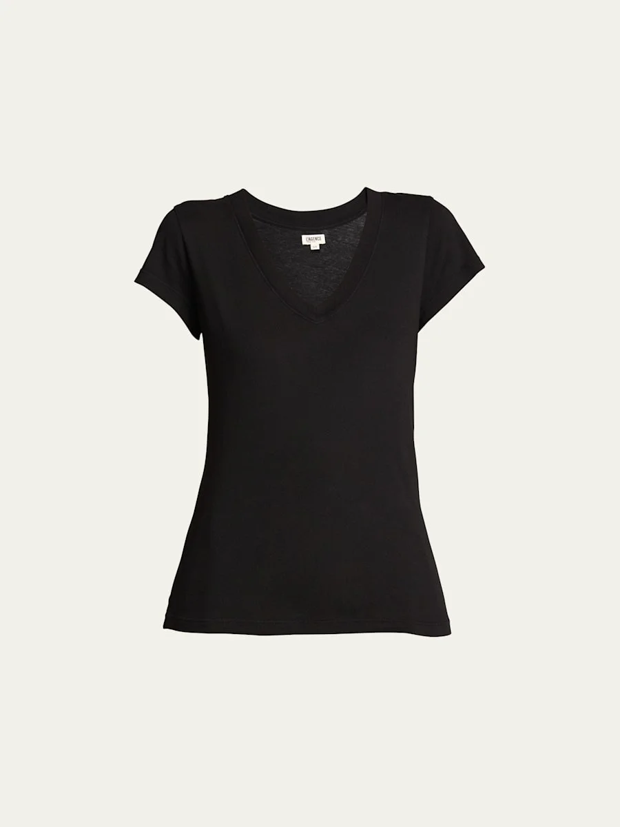 Becca V-Neck Short-Sleeve Tee - 1
