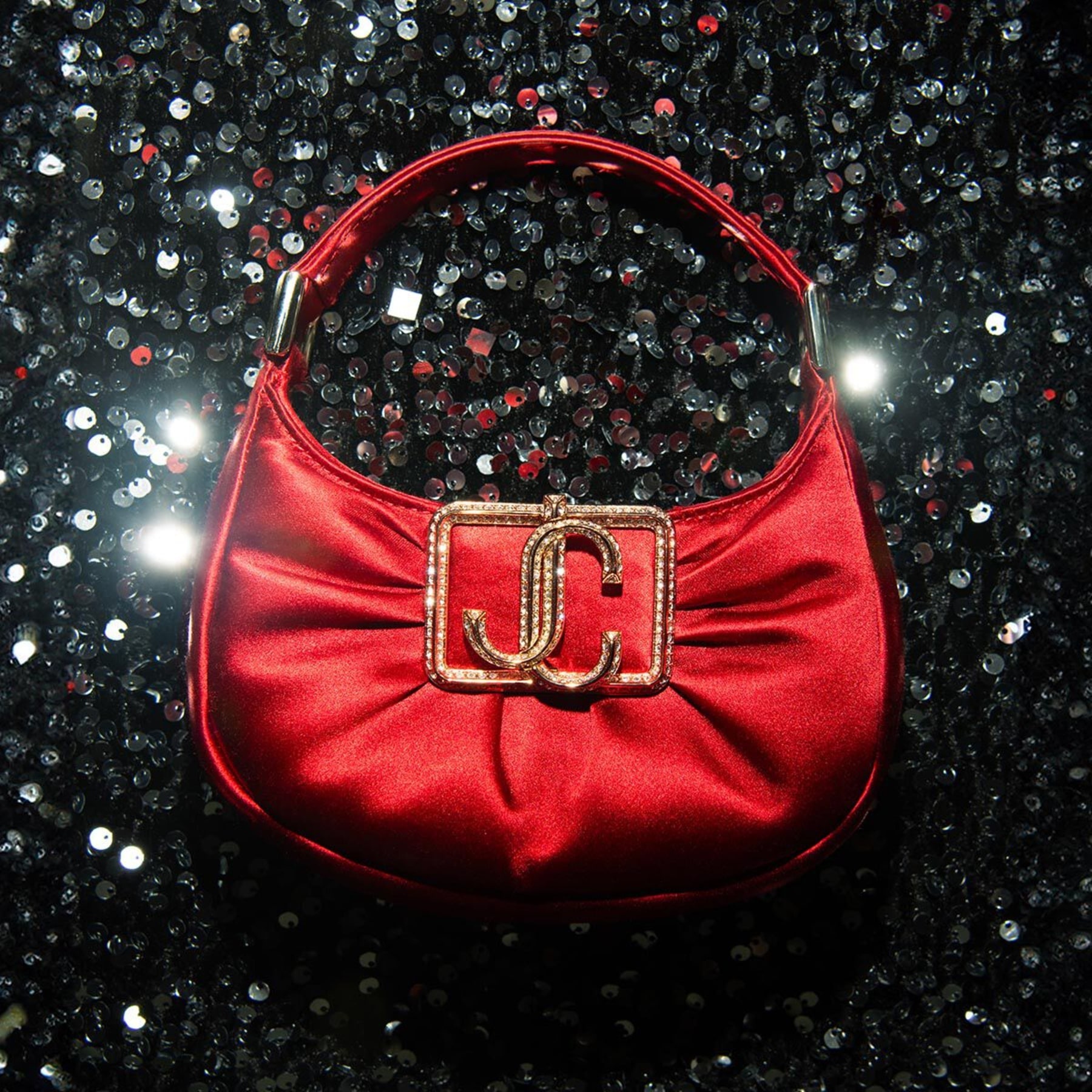 Edie Hobo Mini
Ruby Red Satin Mini Bag - 4