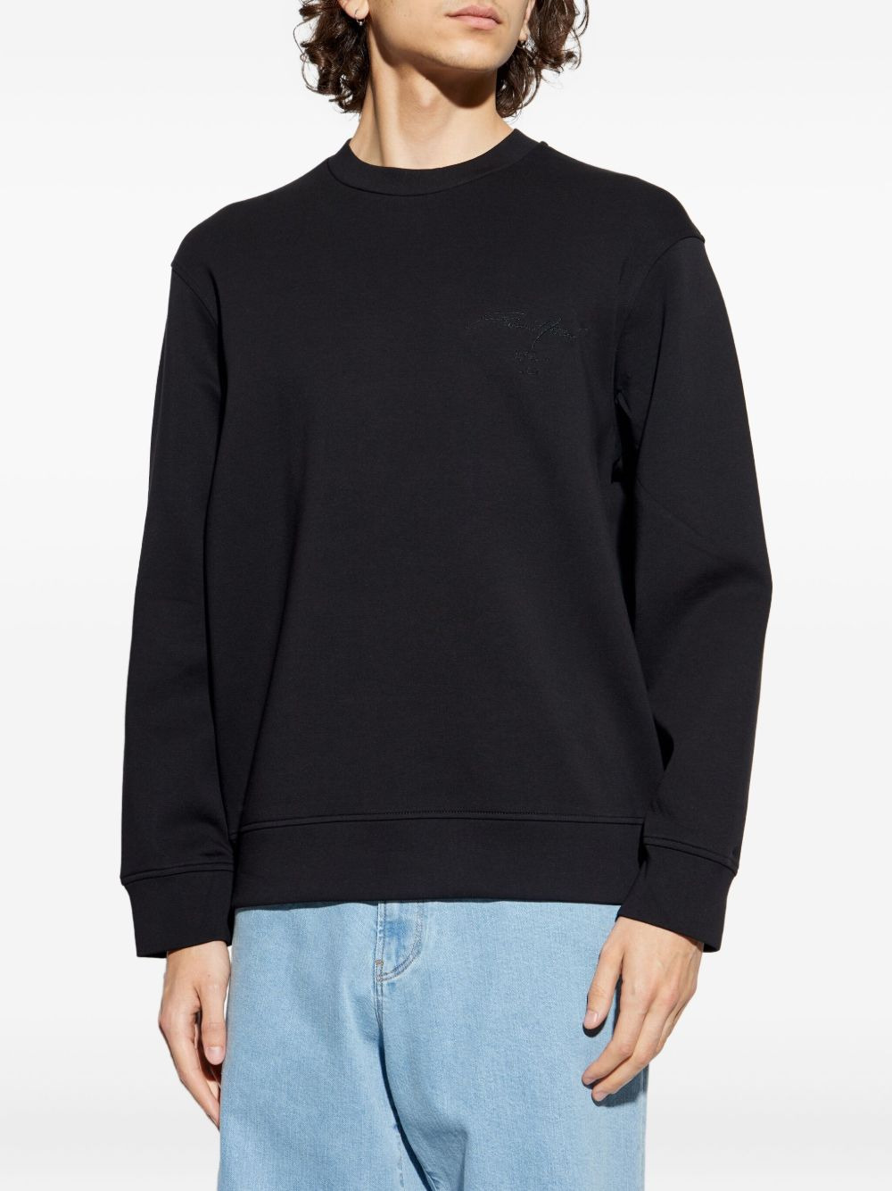 embroidered logo sweatshirt - 3