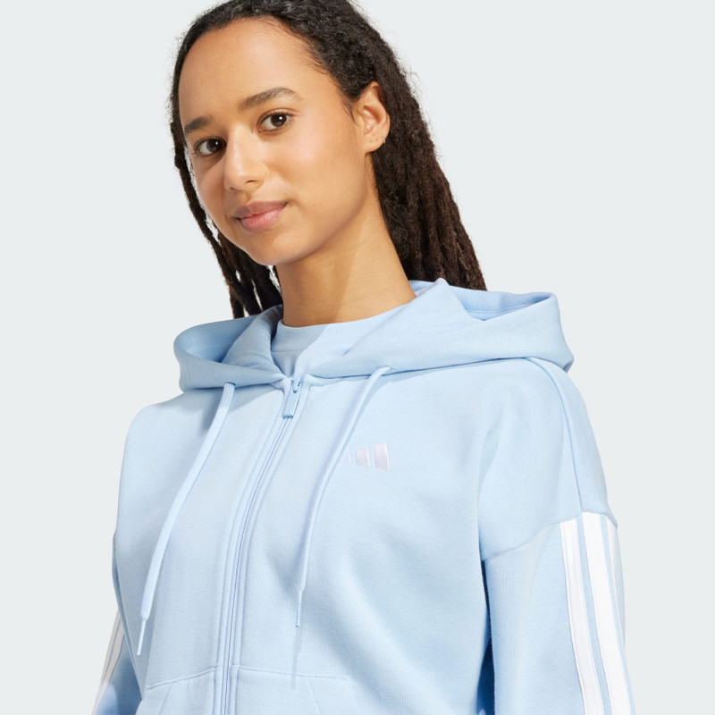 Essentials 3-Stripes Full-Zip Fleece Hoodie 5