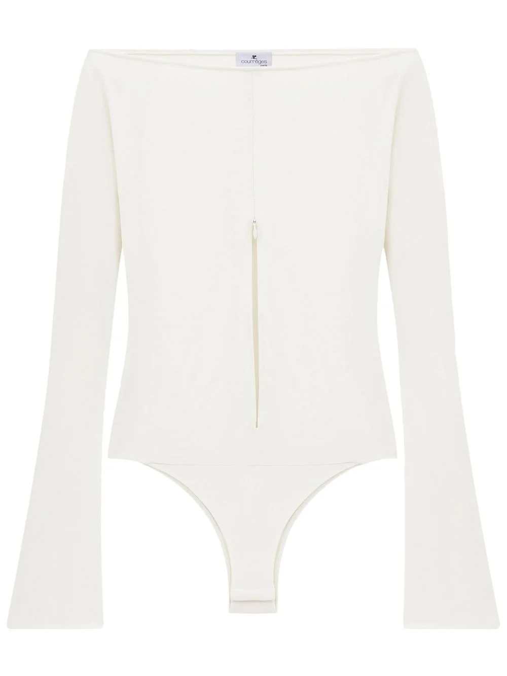 off-shoulder zipped bodysuit - 1