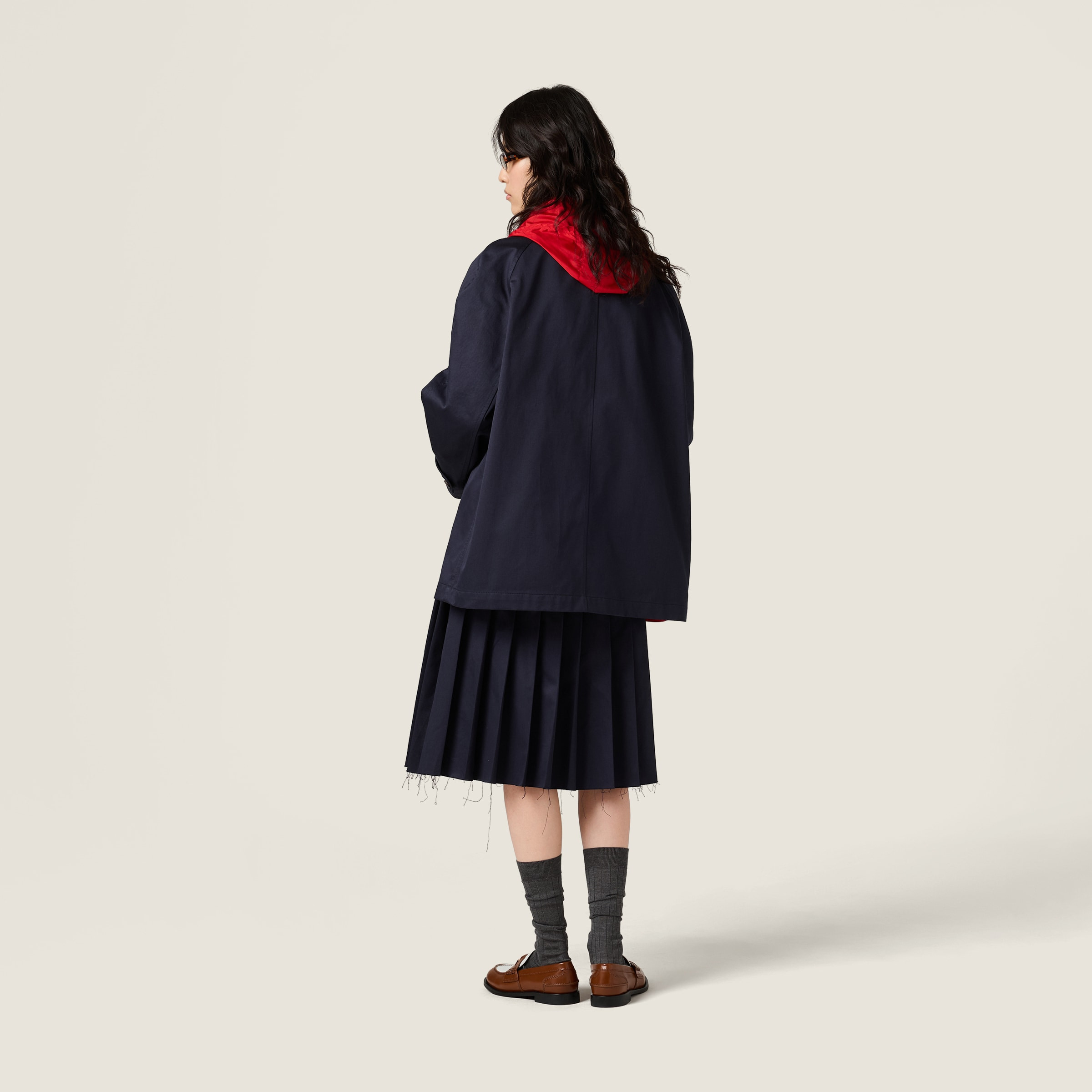 Pleated chino skirt - 3
