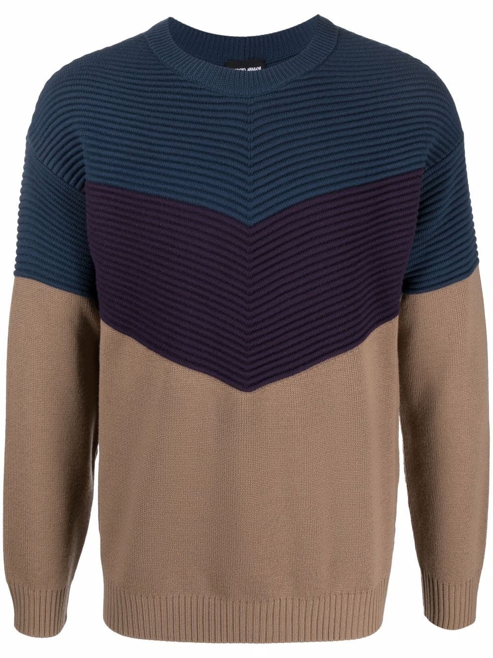 colour-block wool jumper - 1