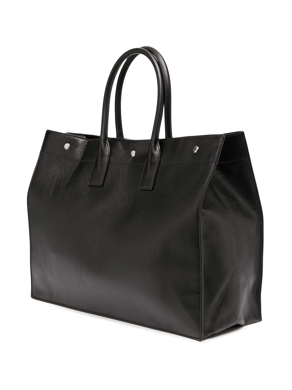 logo-embossed leather tote bag - 3