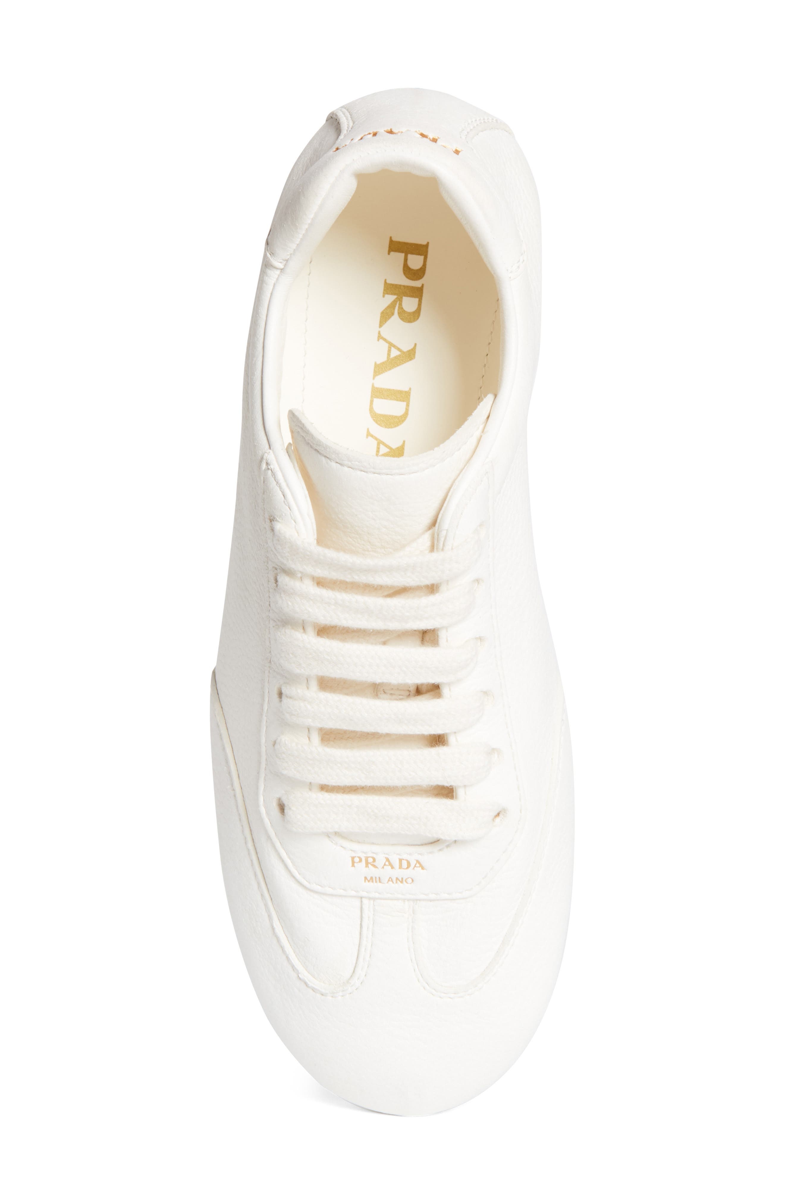 Prada Low Top Sneaker in Avorio at Nordstrom - 5