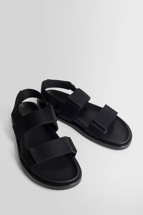 Uma wang men's black leather and nylon sandals - 6