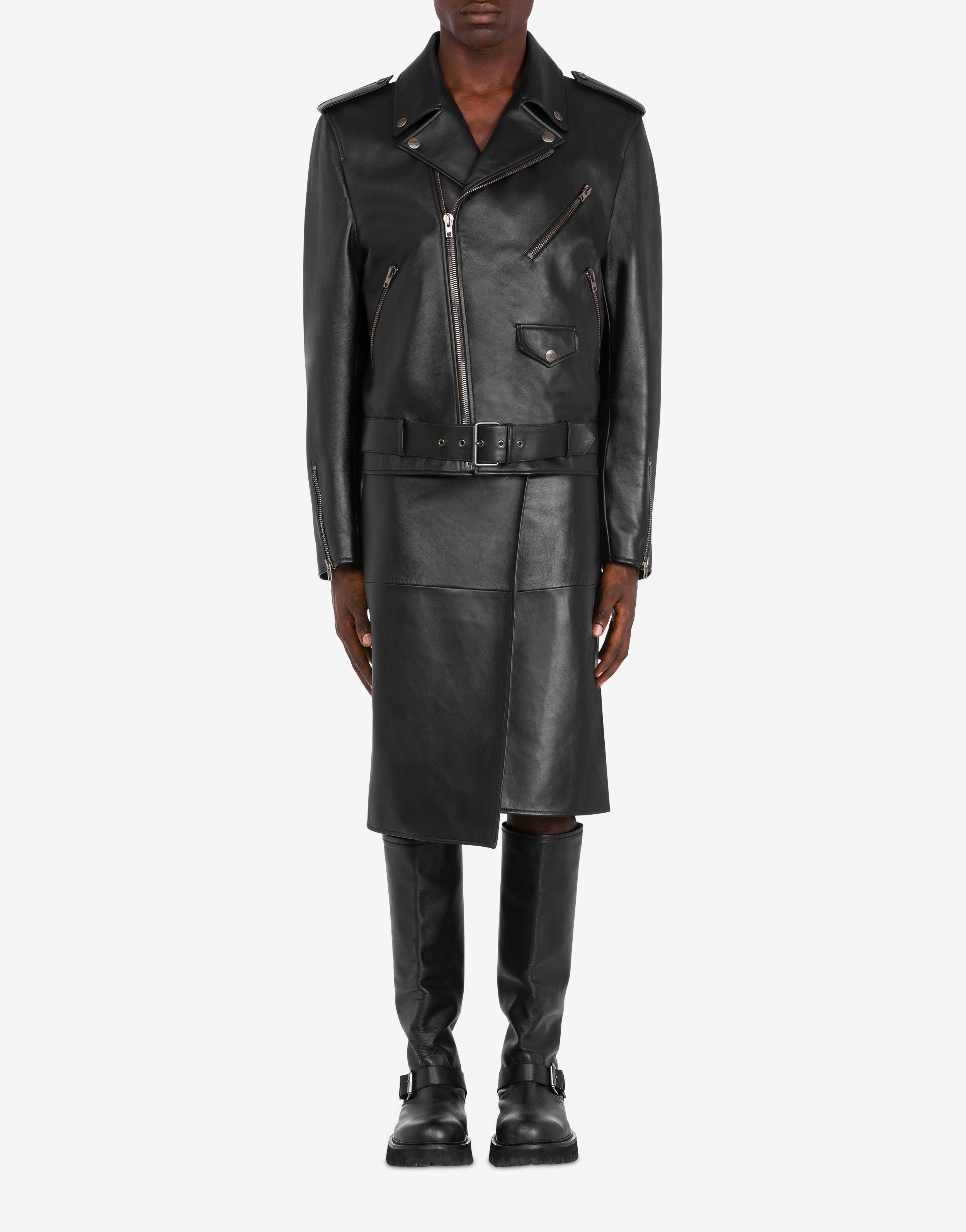 TONY VIRAMONTES ARCHIVE NAPPA LEATHER BIKER JACKET - 2