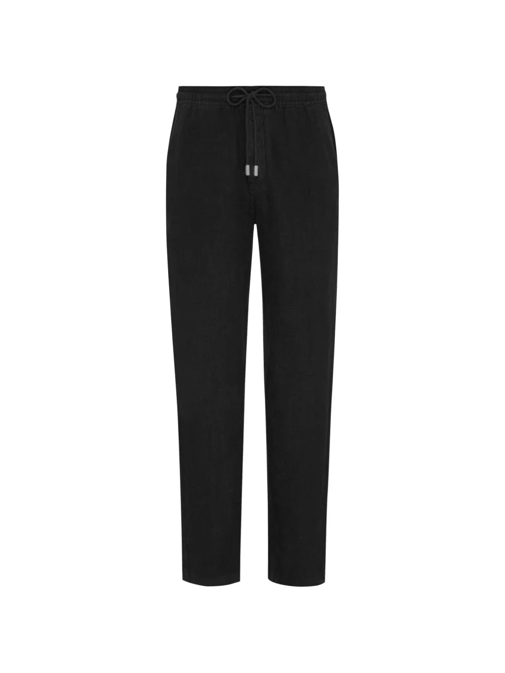 drawstring linen trousers - 1